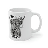 Ceramic Howdy Heifer Mug 11oz