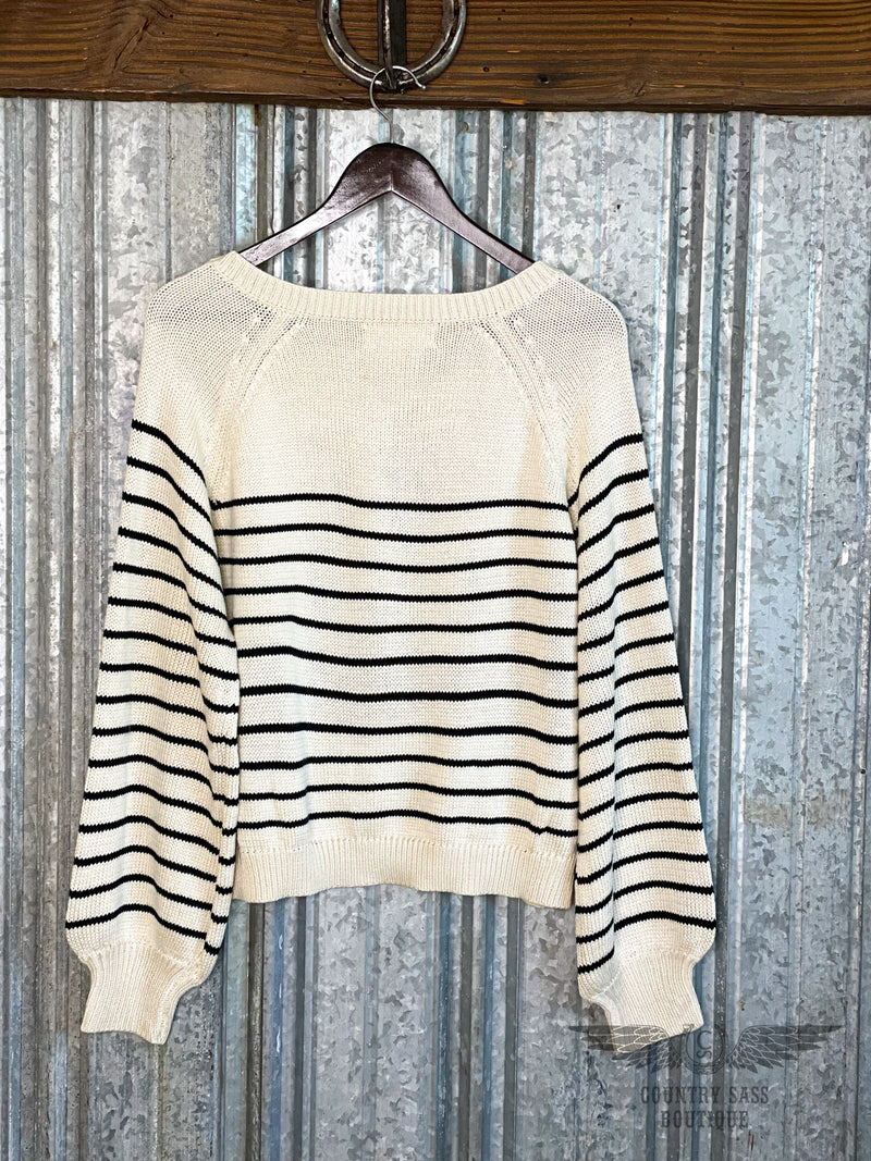 Black & White Stripe Sweater
