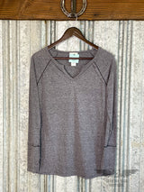 Charcoal Tri-Blend Long Sleeve Top