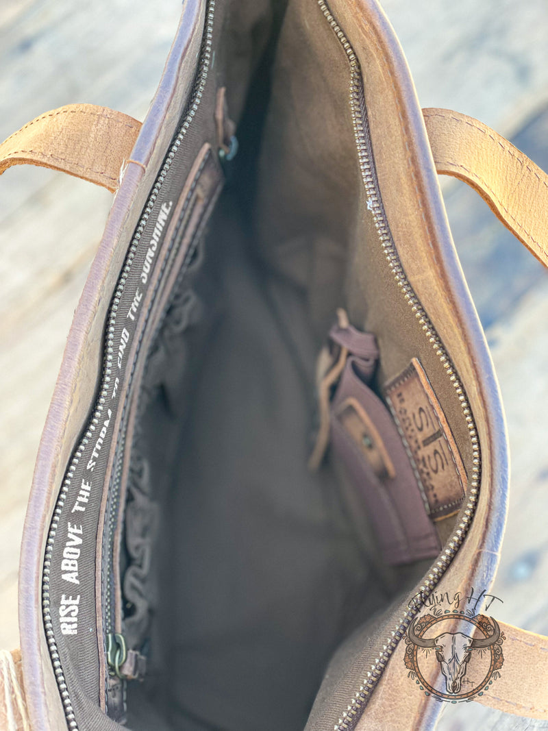 STS Cowhide Diamond Basic Tote